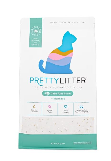 Cat Litter, Calm Aloe Scent with Vitamin E, Non-Clumping Silica Crystals, 8 lbs. G52758
