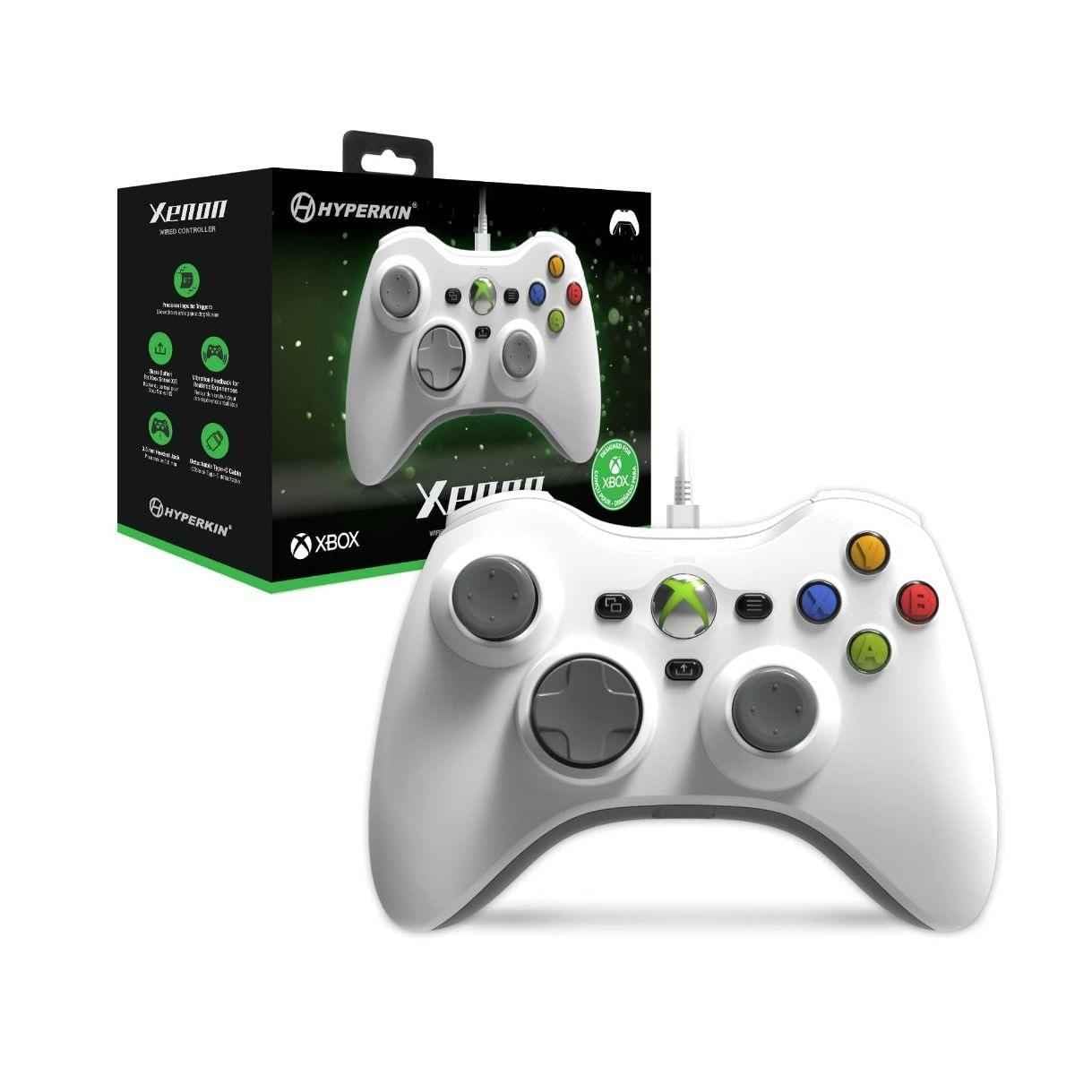 White Wired Gaming Controller with 3.5MM Audio Jack F2958