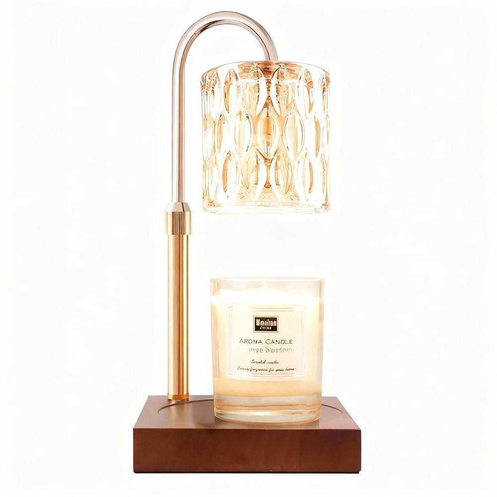 Height Adjustable Candle Warmer Lamp with Timer & Dimmer I56058