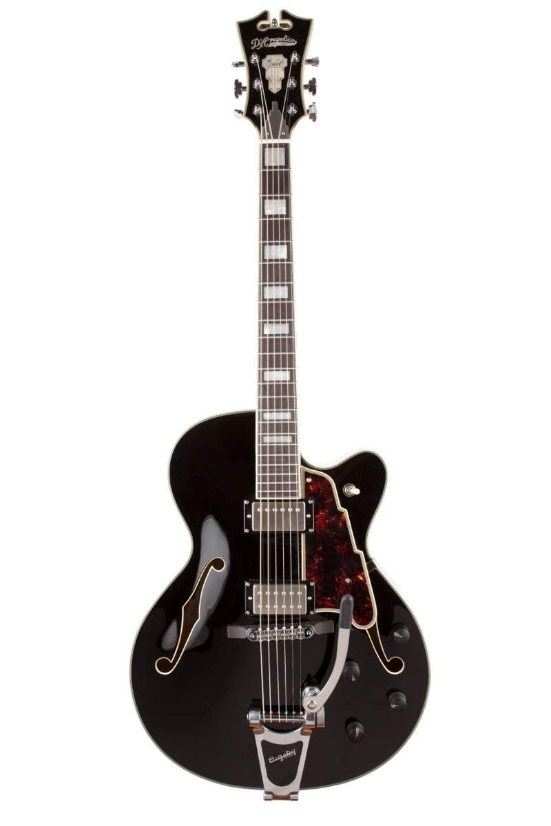 Black Archtop Hollowbody Electric Guitar I6954