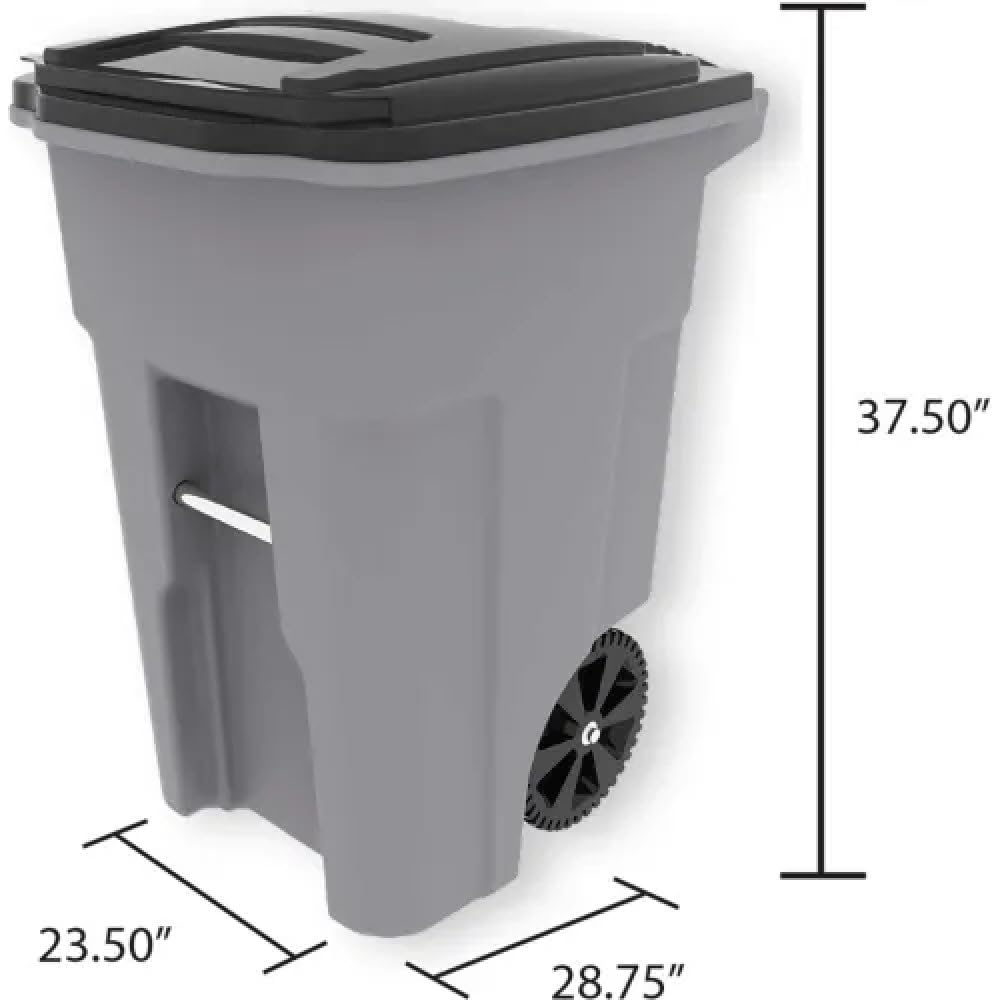 48 Gallon Heavy Duty Trash Can with Wheels O90884