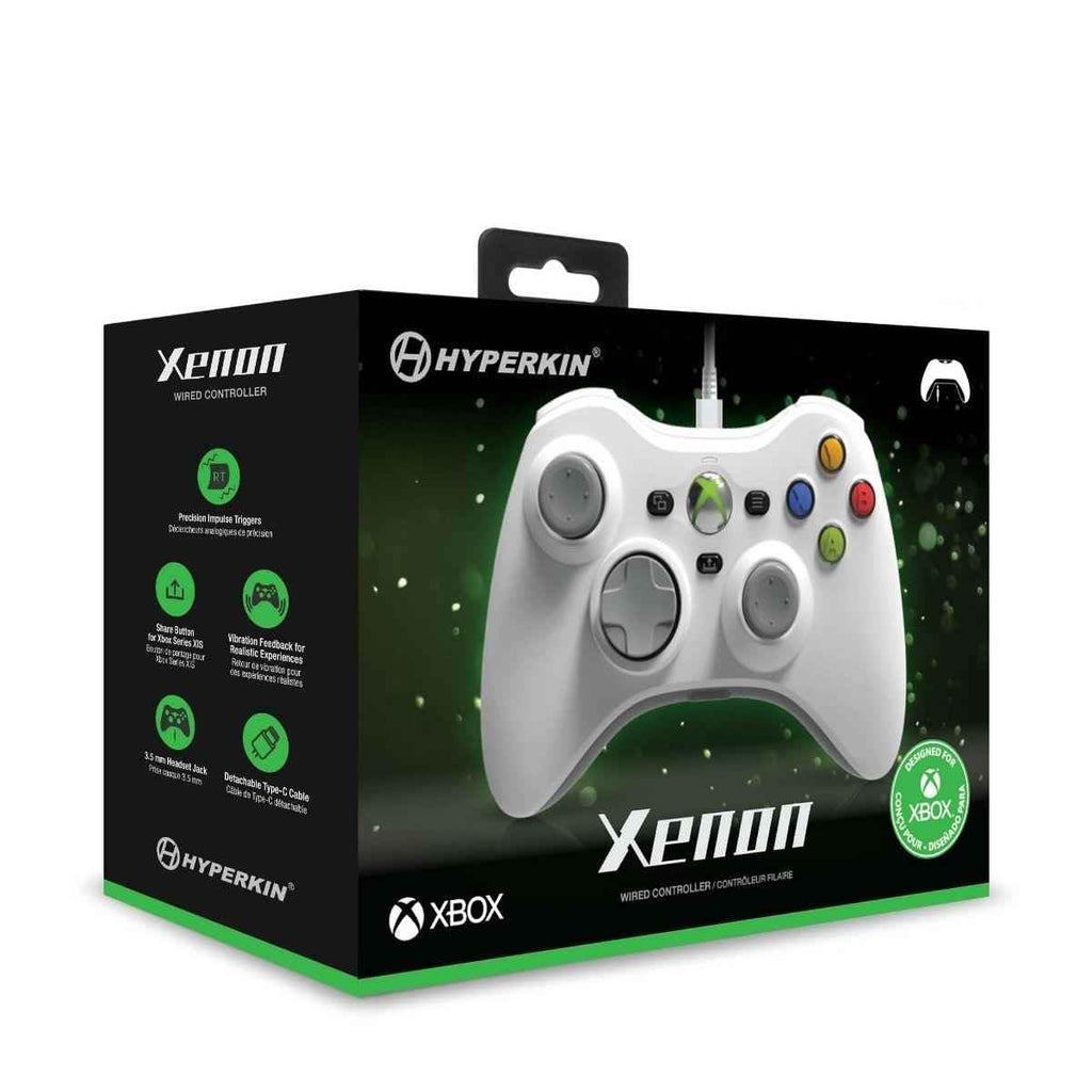 White Wired Gaming Controller with 3.5MM Audio Jack F2958