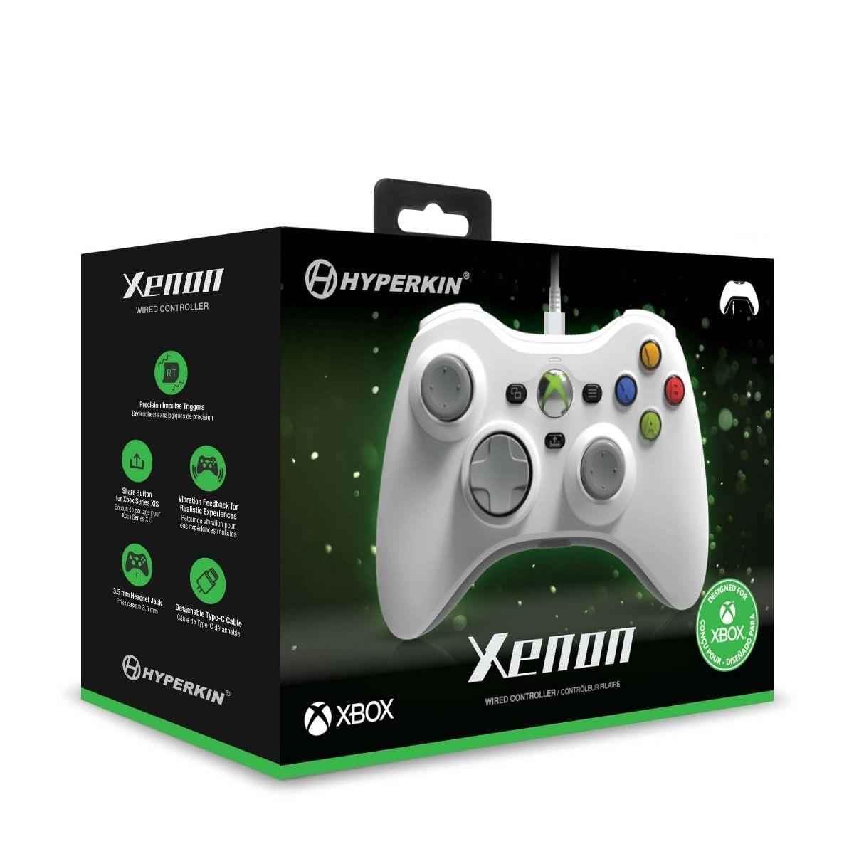 White Wired Gaming Controller with 3.5MM Audio Jack F2958