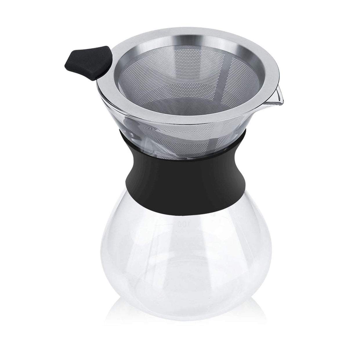 Pour Over Coffee Maker, Paperless Glass Dripper 400ML E7220