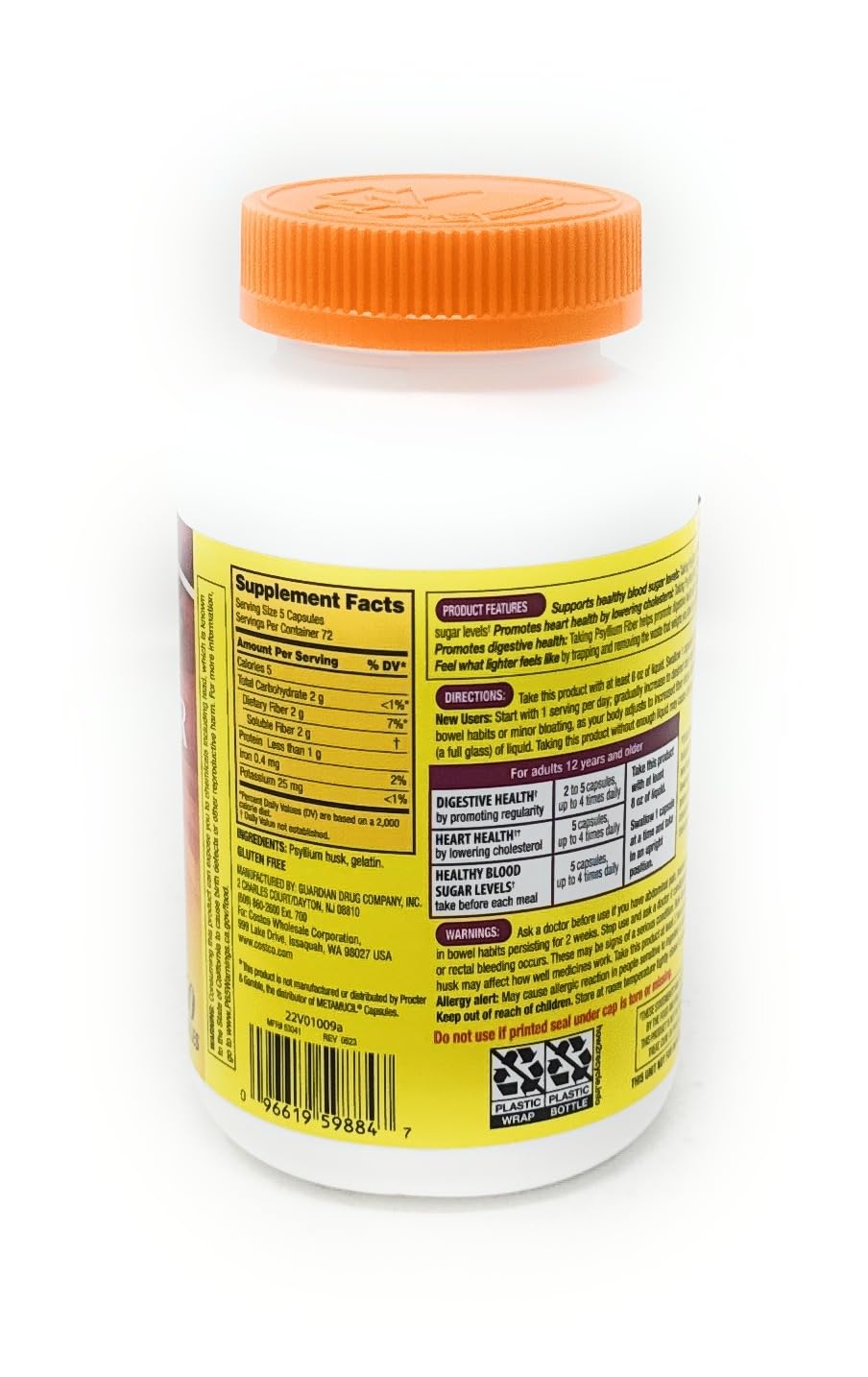 Fiber Supplement 360 Capsules K55991
