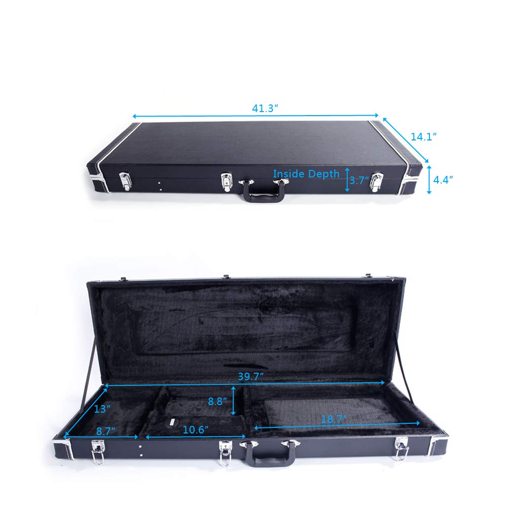 Electric Guitar Hard Case Black Q749638
