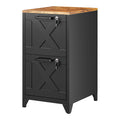 Black 2 Drawer Steel File Cabinet with Lock B247103