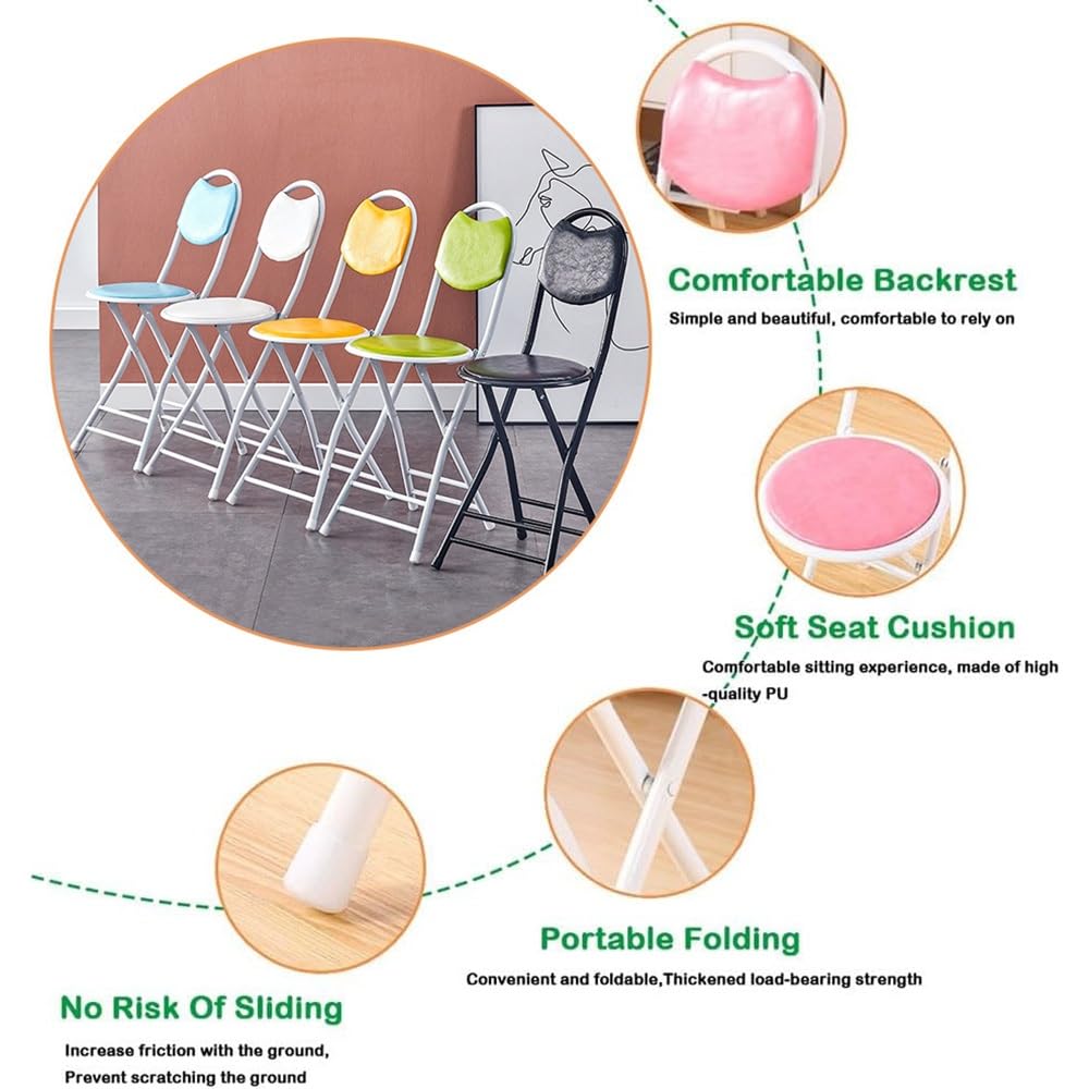Folding Bar Stool with Padded Cushion Back G5838