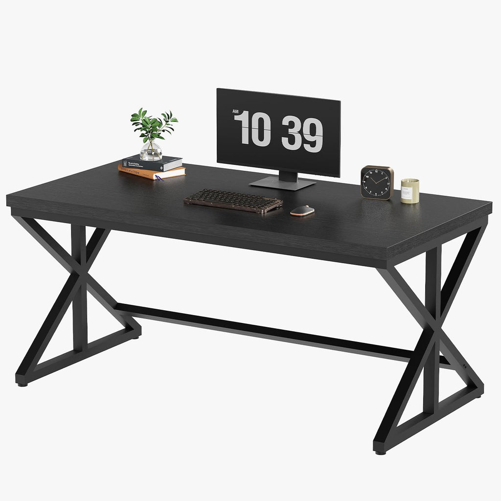 Black 47 Inch Wooden Metal Office Desk H234254