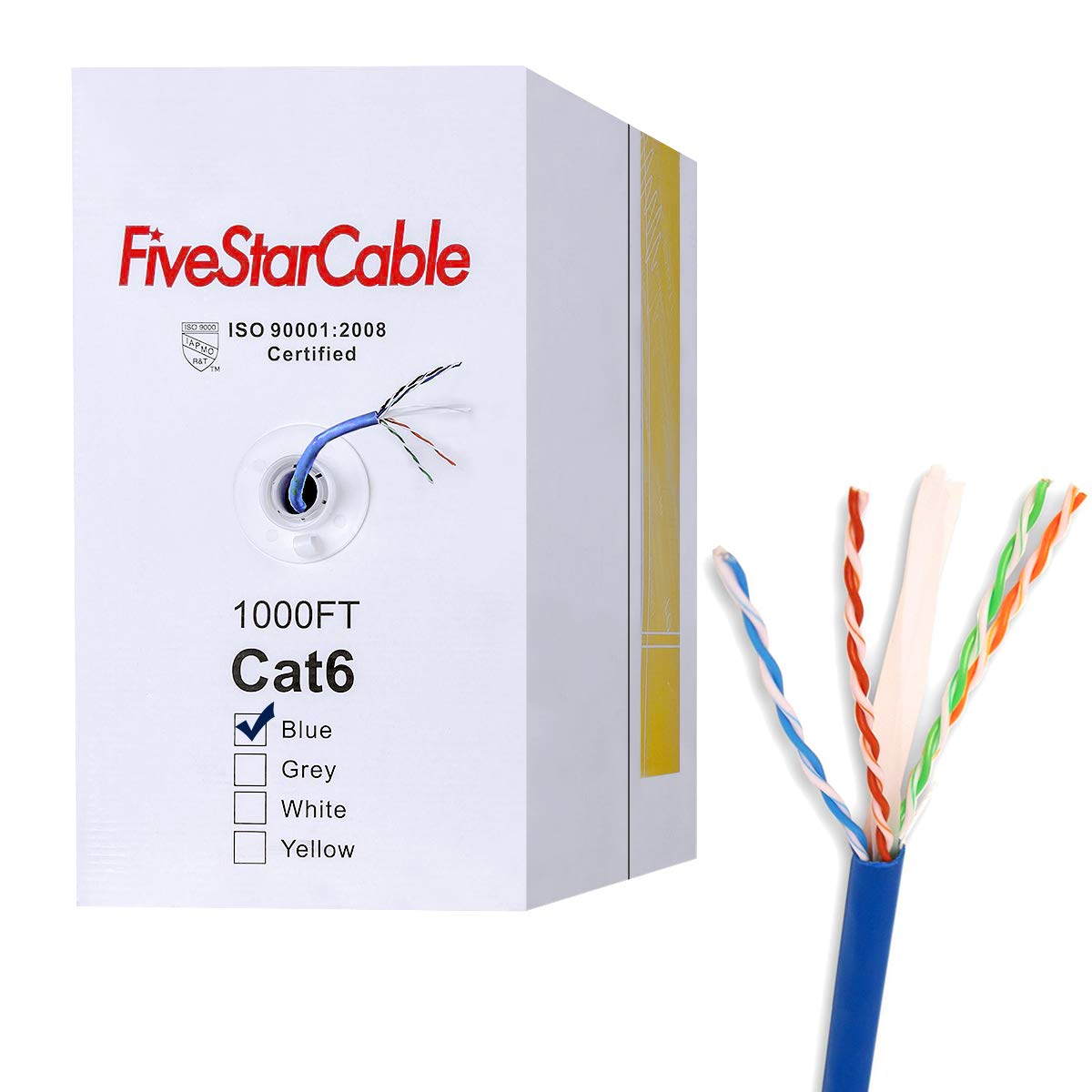 Blue Cat6 1000ft 23AWG UTP Ethernet Cable Z688697