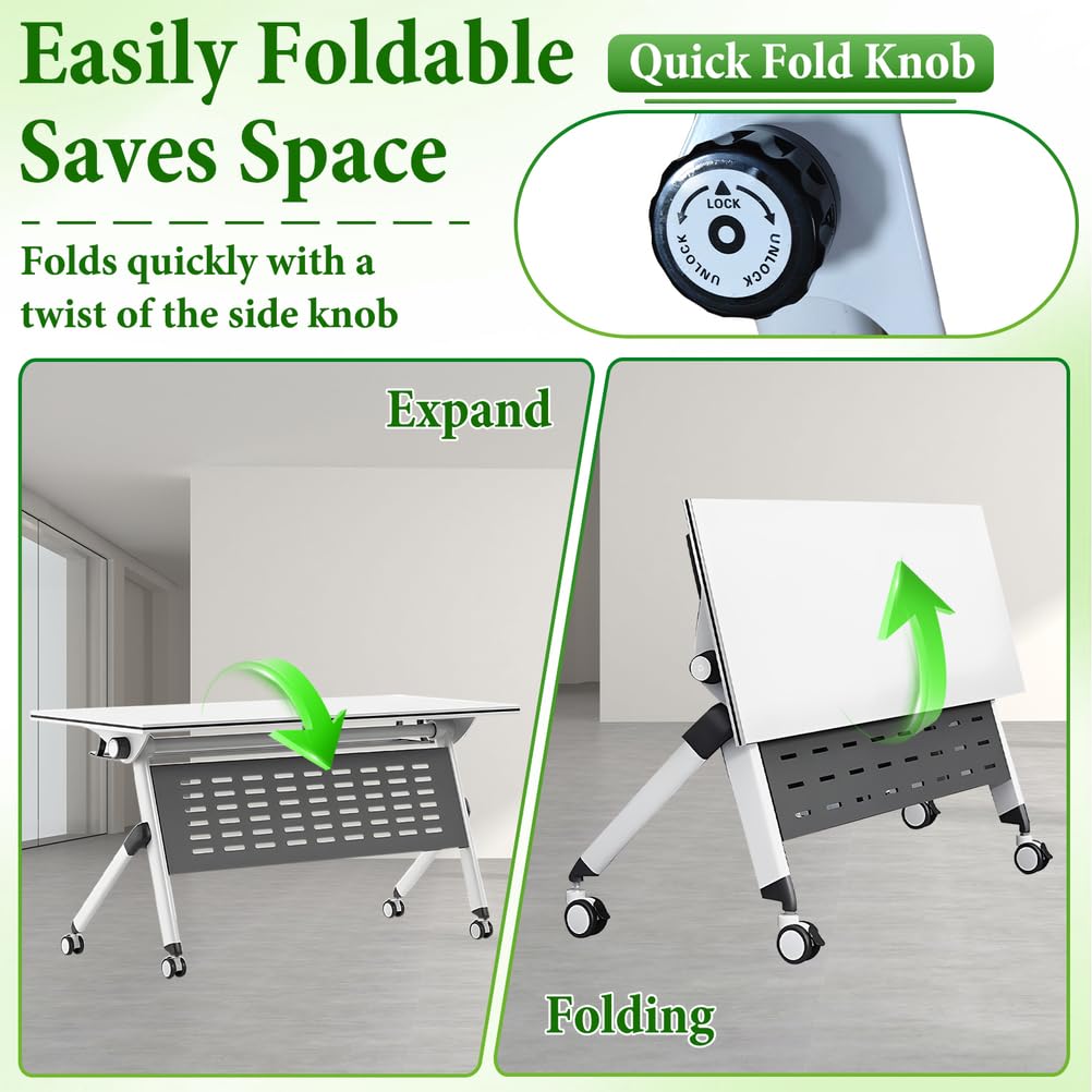 Folding Conference Table 63x24x30 Inch T579