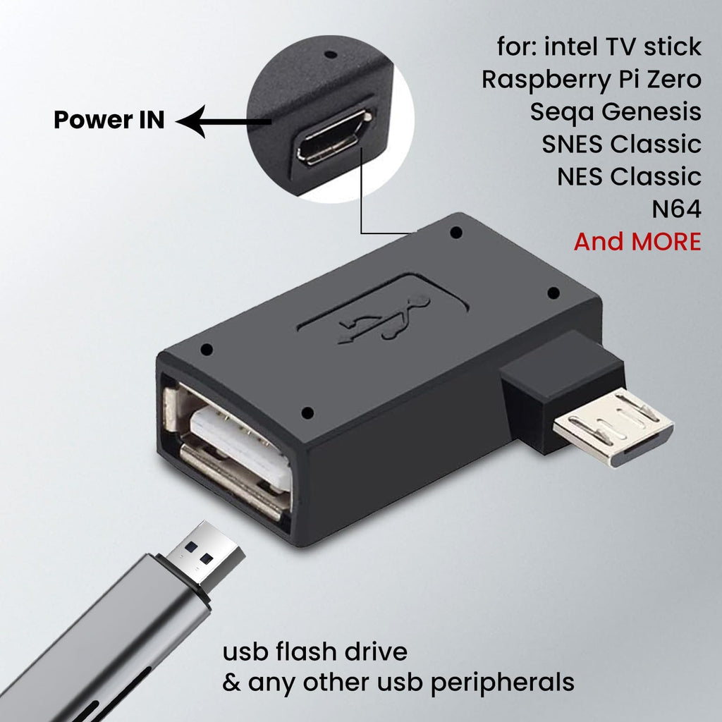 3 Pack Micro USB to USB OTG Cable Adapter E3832