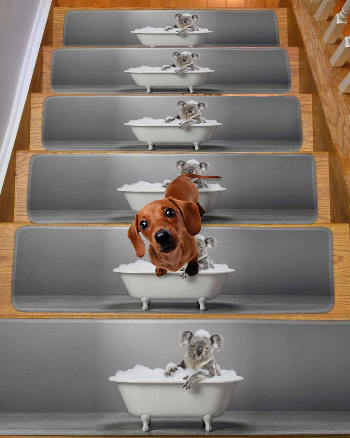 Non Slip Stair Treads Set of 10 30"x8" K299768