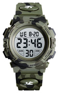 Camouflage Pu Strap Digital Display Waterproof Watch P3561