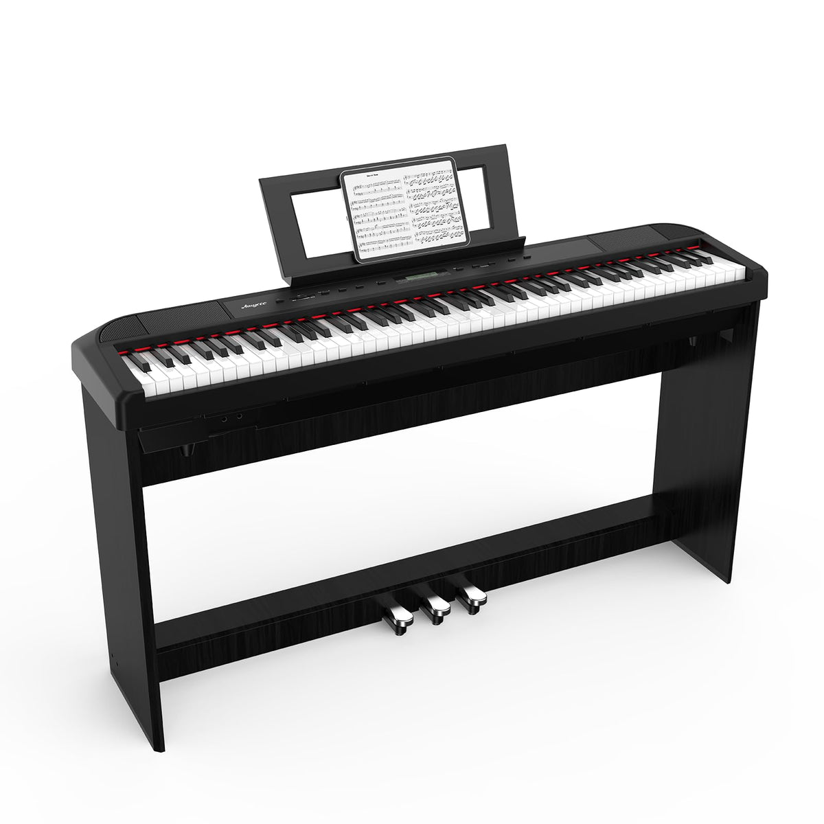 88 Keys Weighted Hammer Portable Electric Keyboard Piano with Stand T146