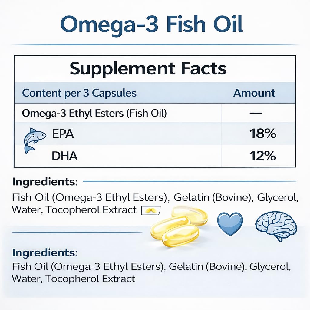Omega 3 Fish Oil 1000 mg 300 Soft gels V50541