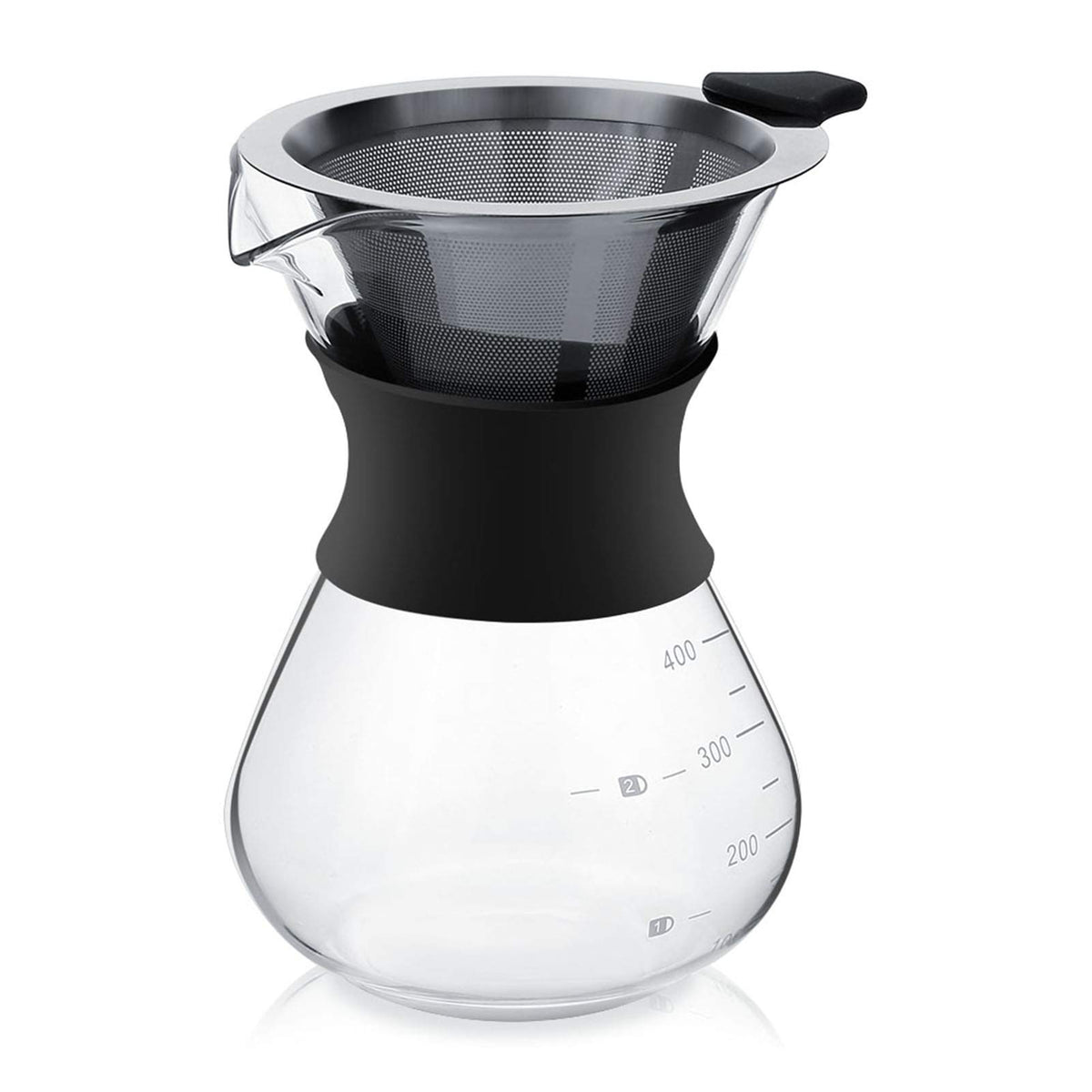 Pour Over Coffee Maker, Paperless Glass Dripper 400ML E7220