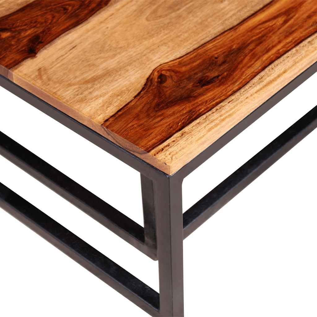 Brown Solid Acacia Wood Nesting Coffee Table Set of 2 Q482