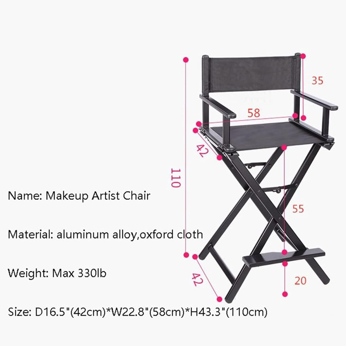 Folding Director Chair with Footrest I44035