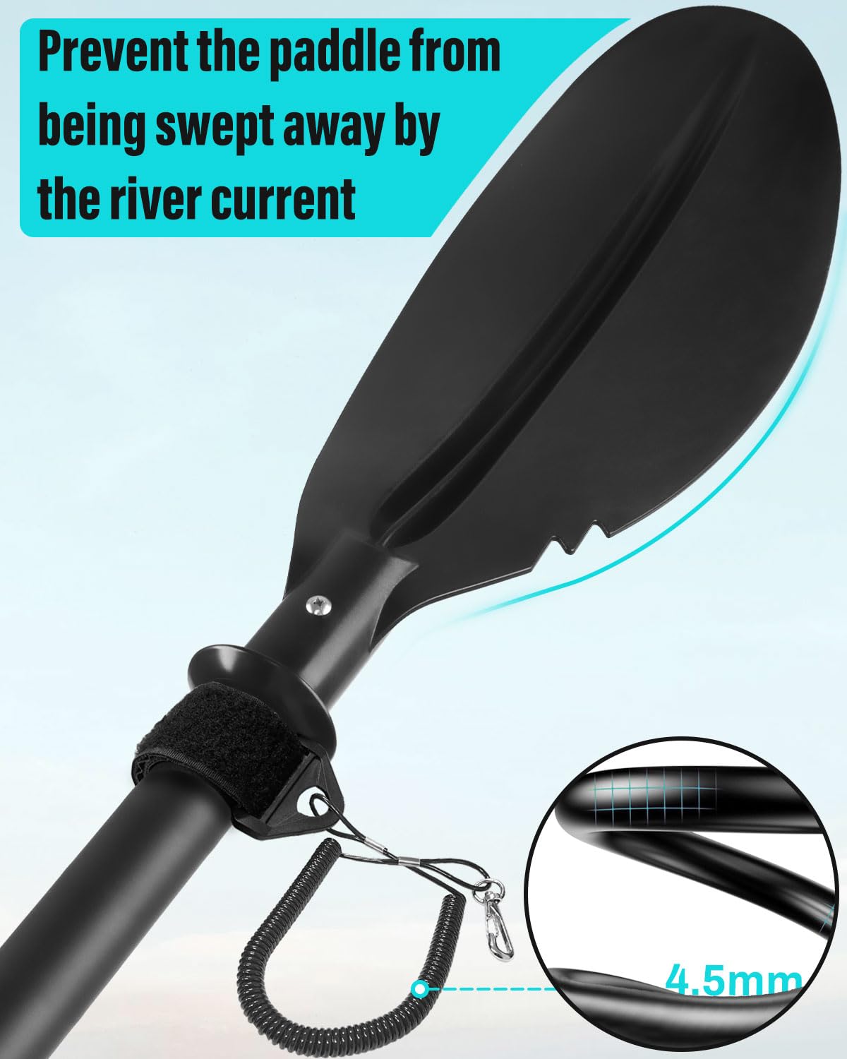 Kayak Paddles with Paddle Leash, 70in-97in Lightweight Paddling Blades N8190