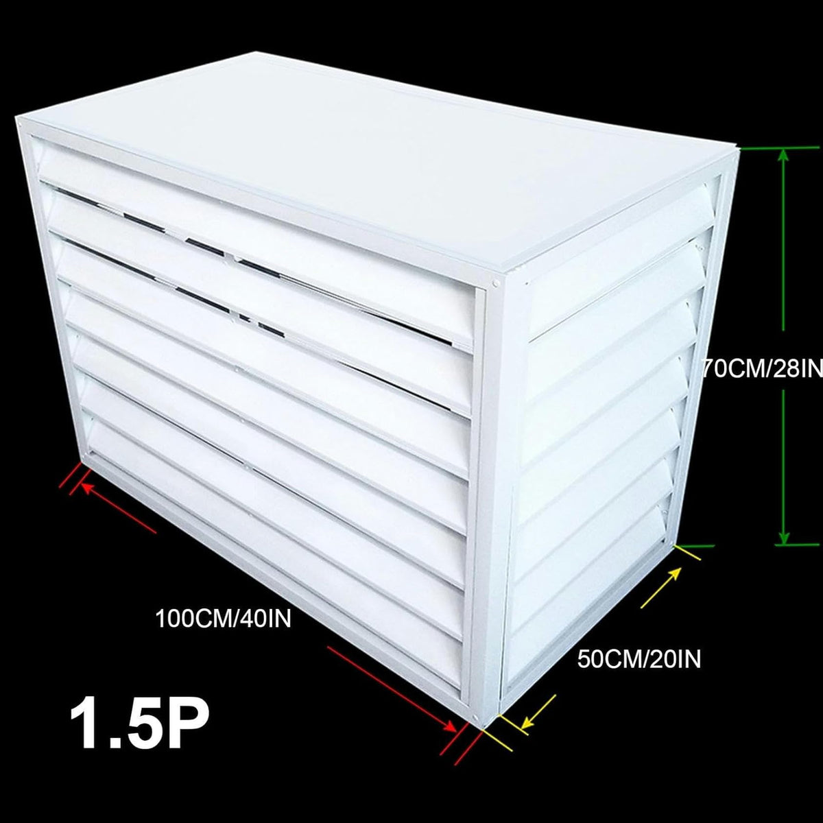 Aluminum Air Conditioner Fence Cover White 100*50*70cm C5201