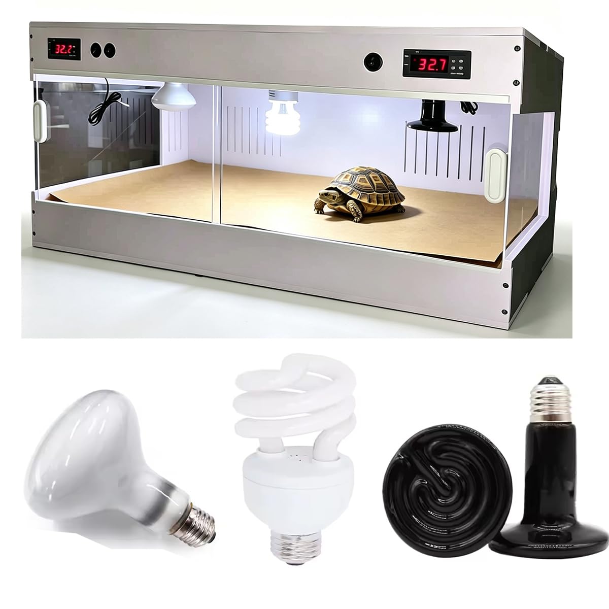 UVB 10.0 Calcium Booster Bulb with Ceramic Heat Emitter and Daylight Tube D389062