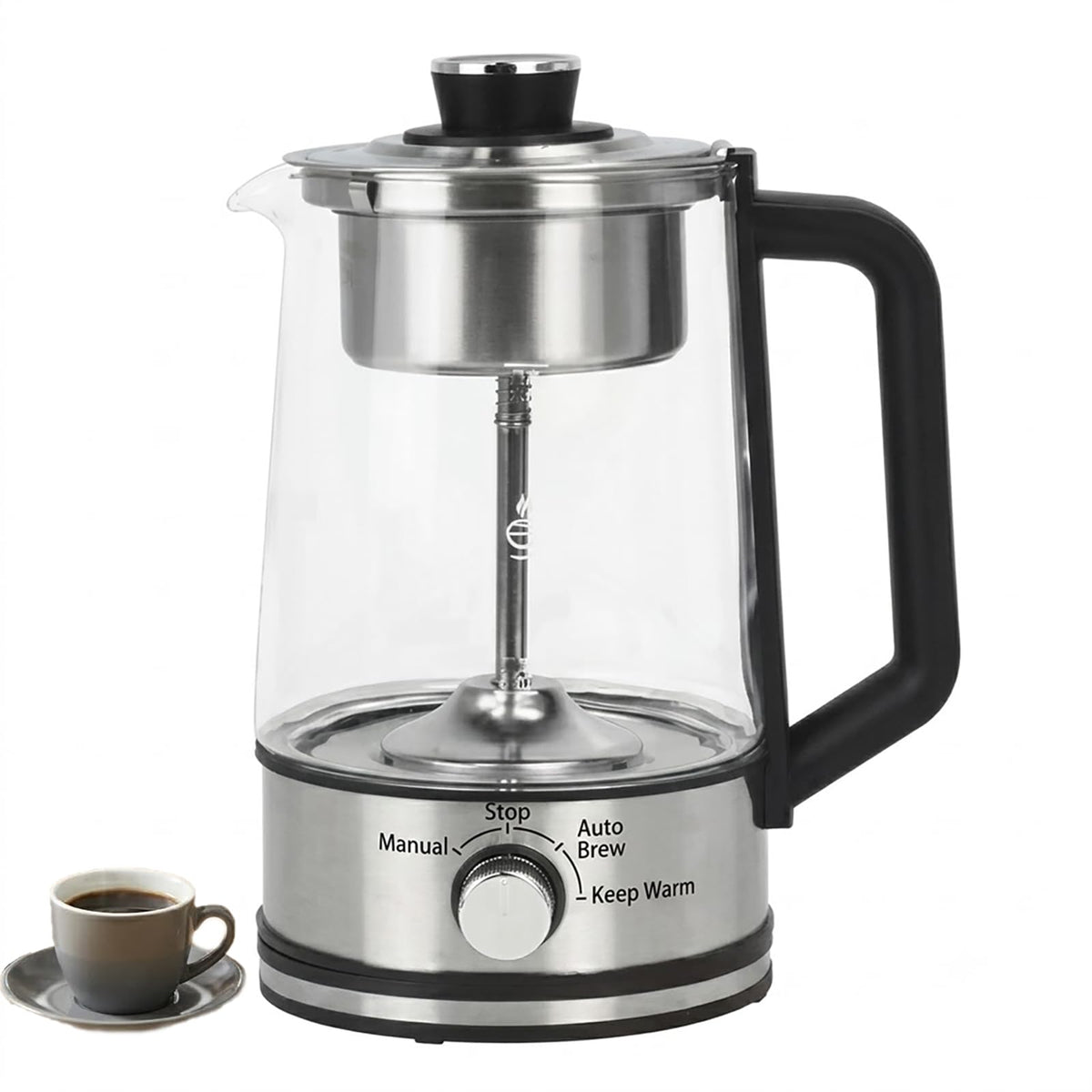 10-Cup Borosilicate Glass Electric Percolator Coffee Pot H8959