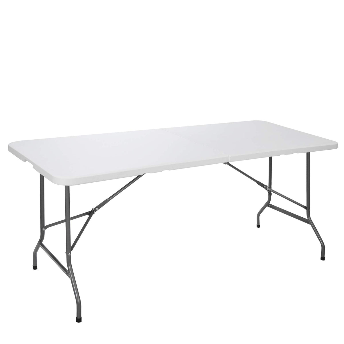 White 6Ft Heavy Duty Folding Picnic Table G1452