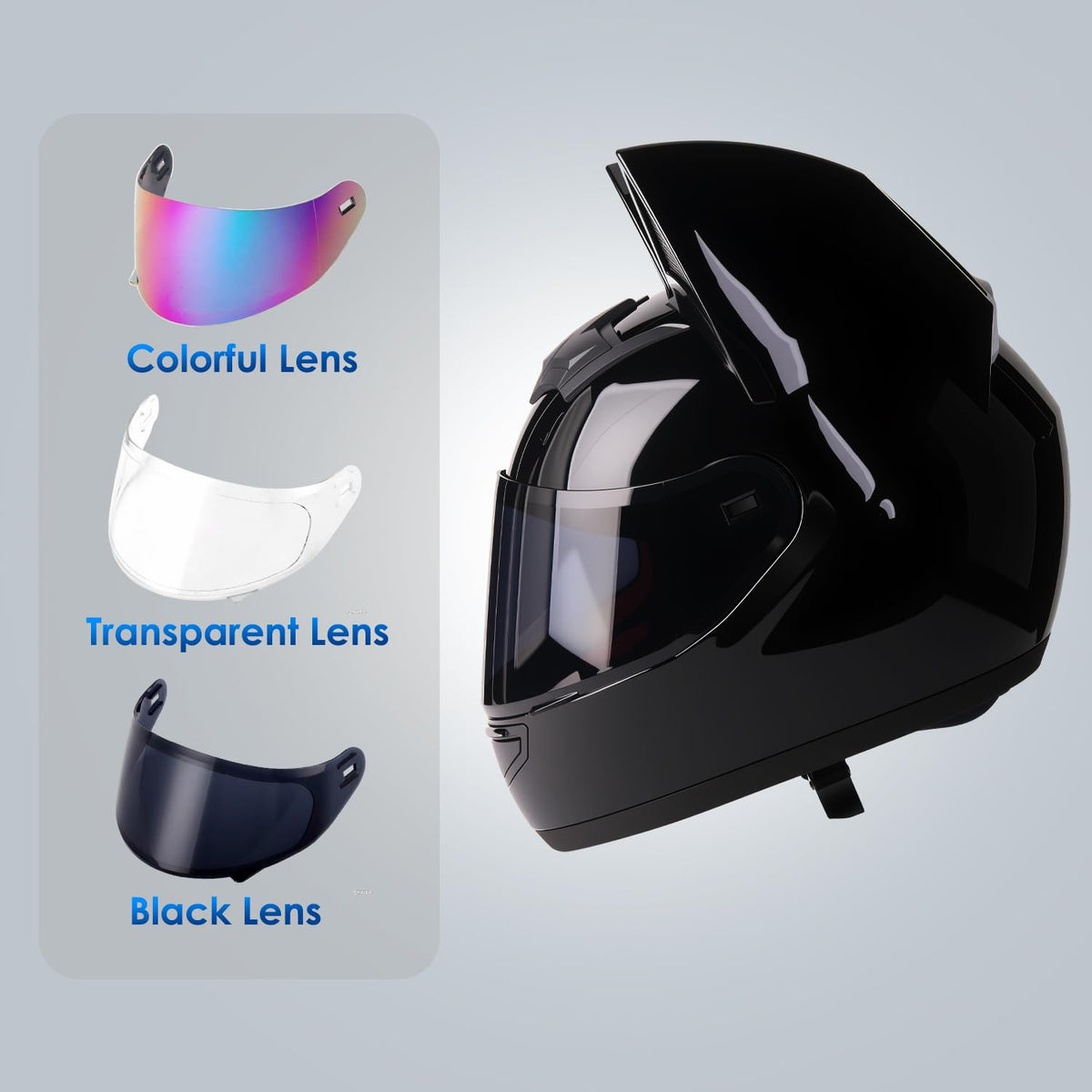 Bluetooth Motorcycle Cat Ear Full Face Helmet DOT Approved Q283