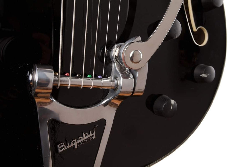 Black Archtop Hollowbody Electric Guitar I6954