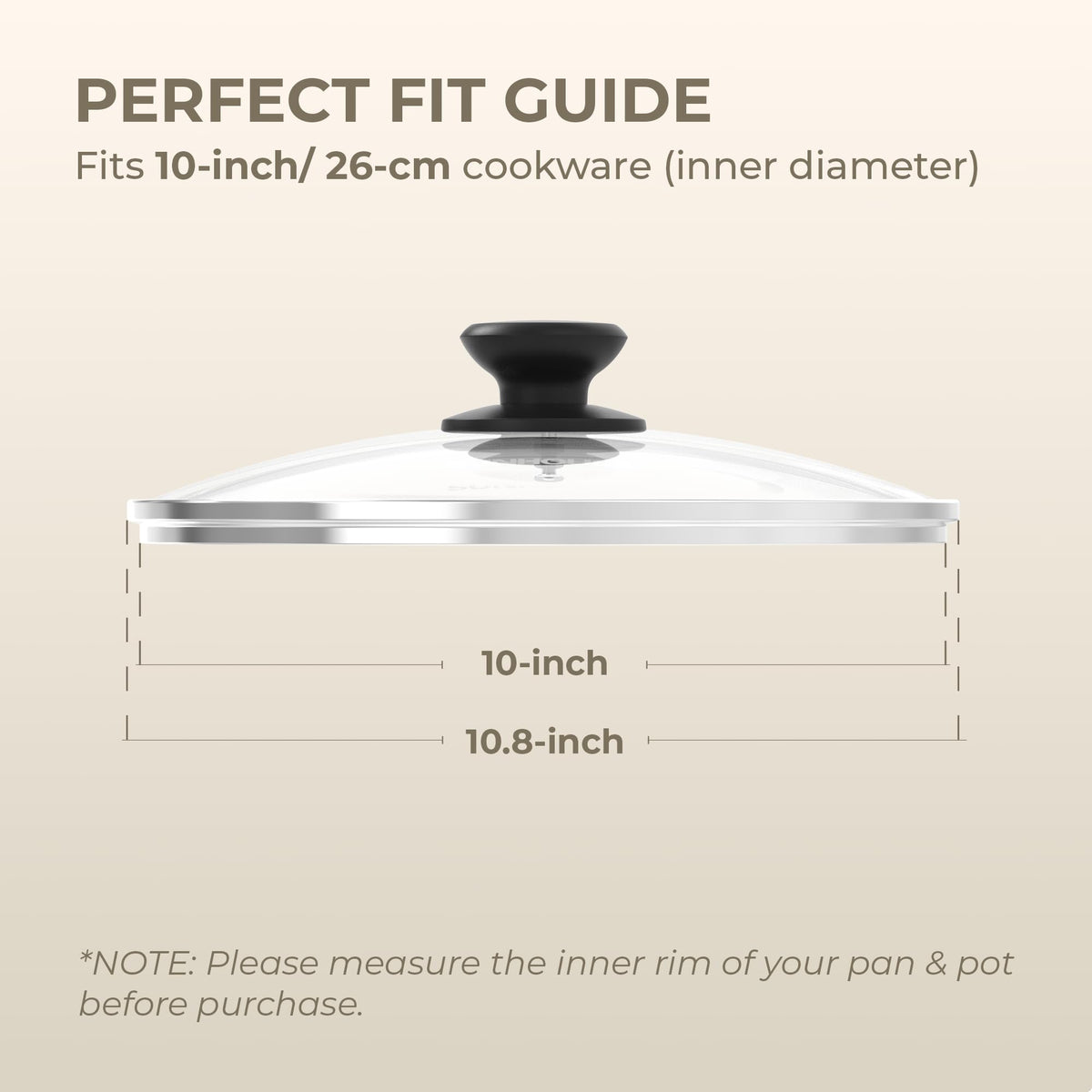 10 Inch Tempered Glass Pan Lid P370865