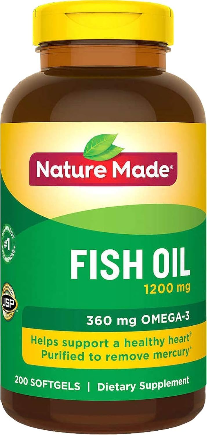 Fish Oil 1200 Mg 200 Liquid Softgels O452