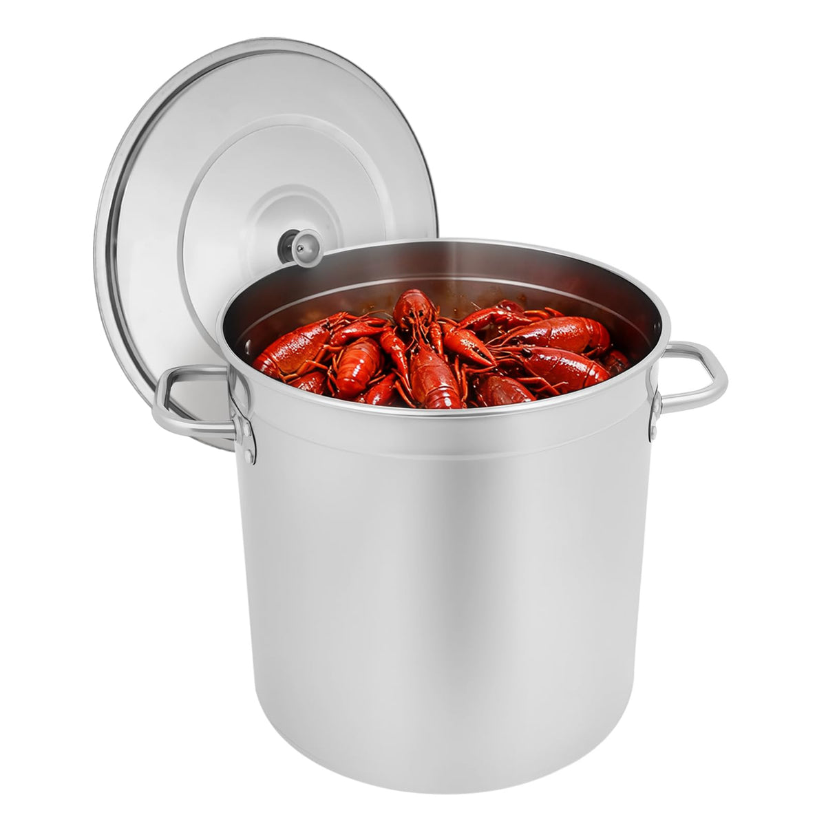78 Qt Stainless Steel Stock Pot with Lid F4960
