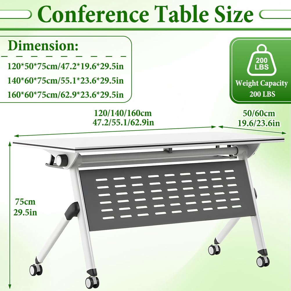 Folding Conference Table 63x24x30 Inch T579
