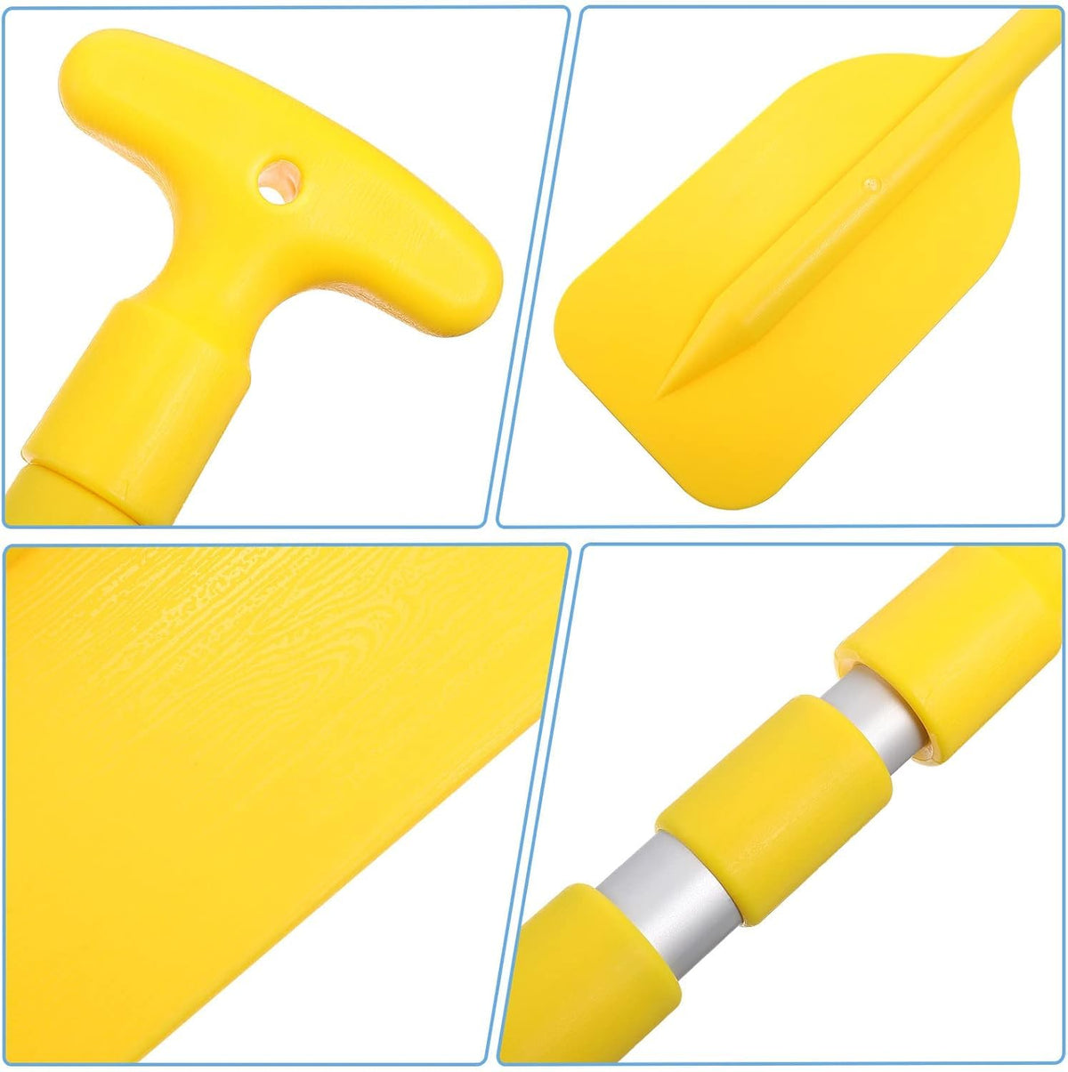 Telescopic Kayak Paddle 2Pcs Plastic Aluminum Canoe Oar O265