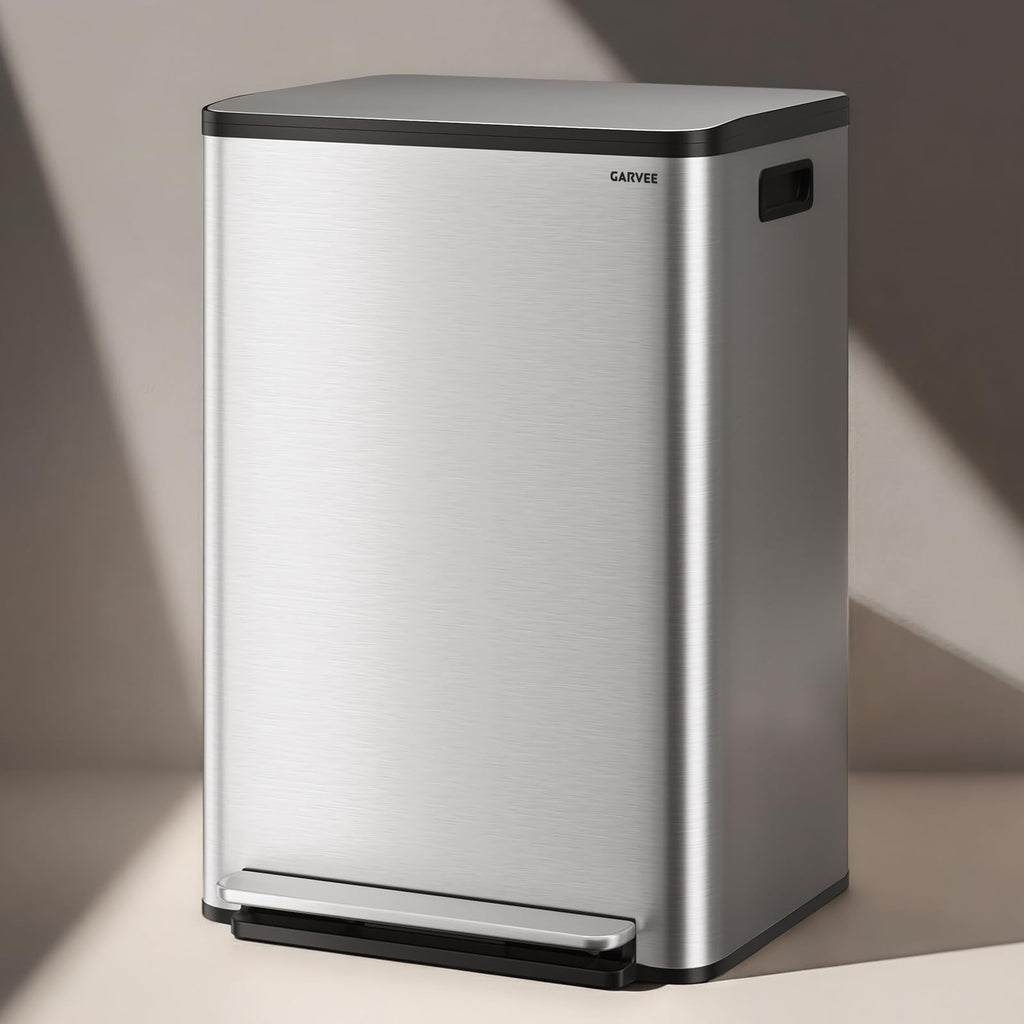 13 Gallon Stainless Steel Step-on Trash Can C220
