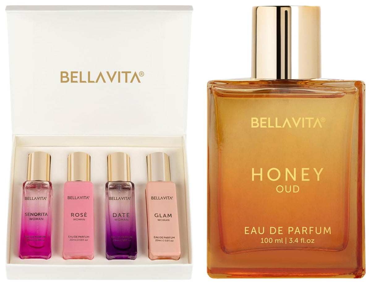 Honey Oud Vanilla Floral Bergamot Perfume Gift Set S85448