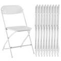 White 10 Pack Folding Chair with 330-Pound Capacity W436