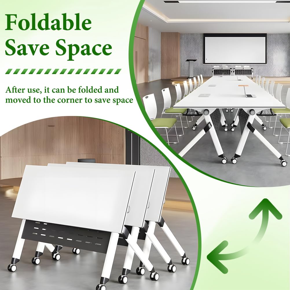 Folding Conference Table 63x24x30 Inch T579