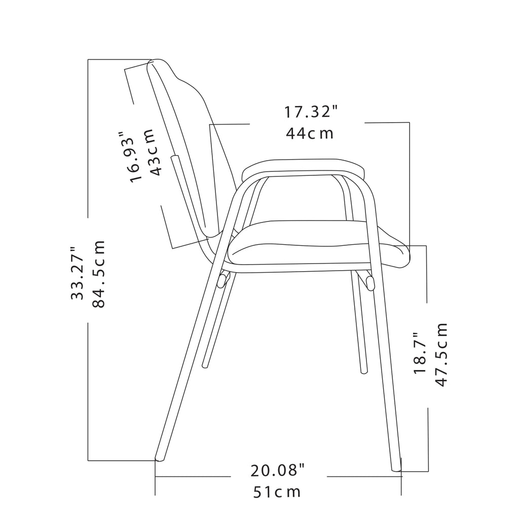 Black Stacking Guest Office Chair K183