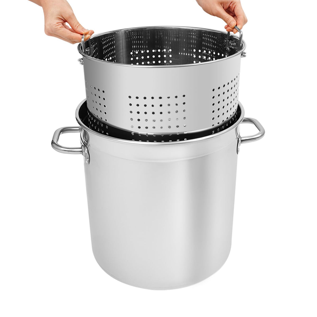 78 Qt Stainless Steel Stock Pot with Lid F4960