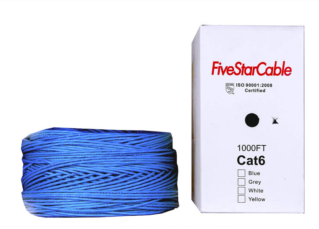 Blue Cat6 1000ft 23AWG UTP Ethernet Cable Z688697