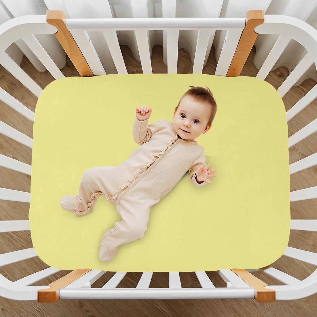 Khaki Microfiber Fitted Crib Sheet S578