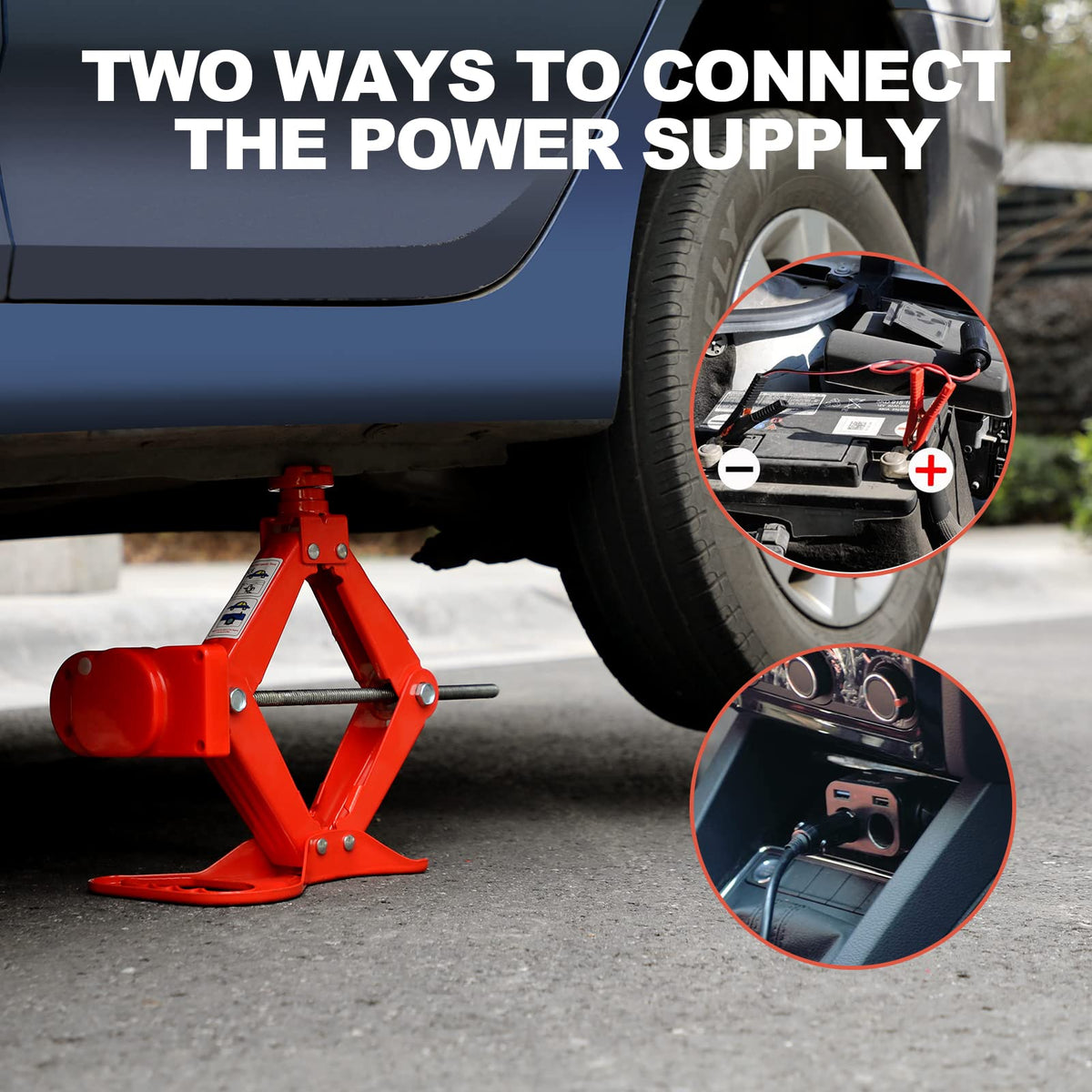 3 Ton Electric Car Scissor Jack with Telescoping Lug Wrench R729225