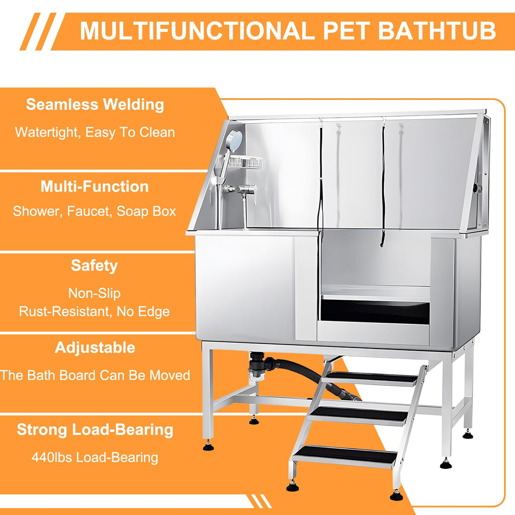Stainless Steel Dog Grooming Tub E1272