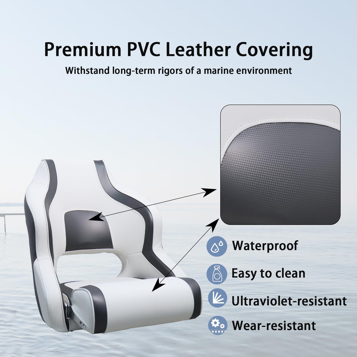 White Black Boat Seat G57686