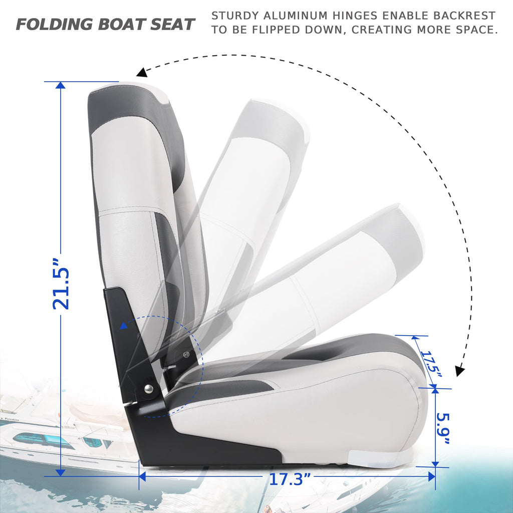 High Back Folding Boat Seats 2 Pack I581441