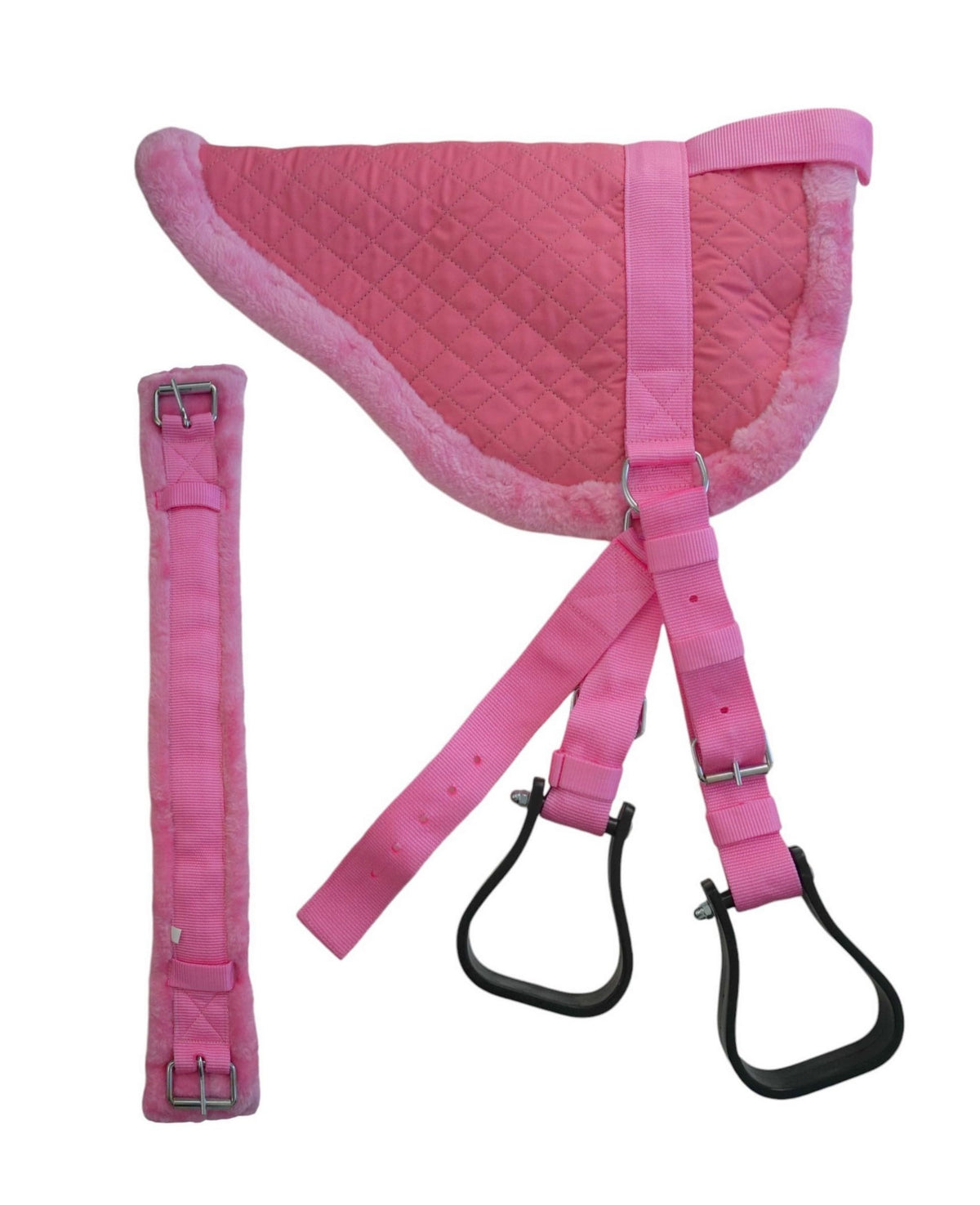 Quilted Bareback Pad with Fleece Bottom and 27" Girth C34817