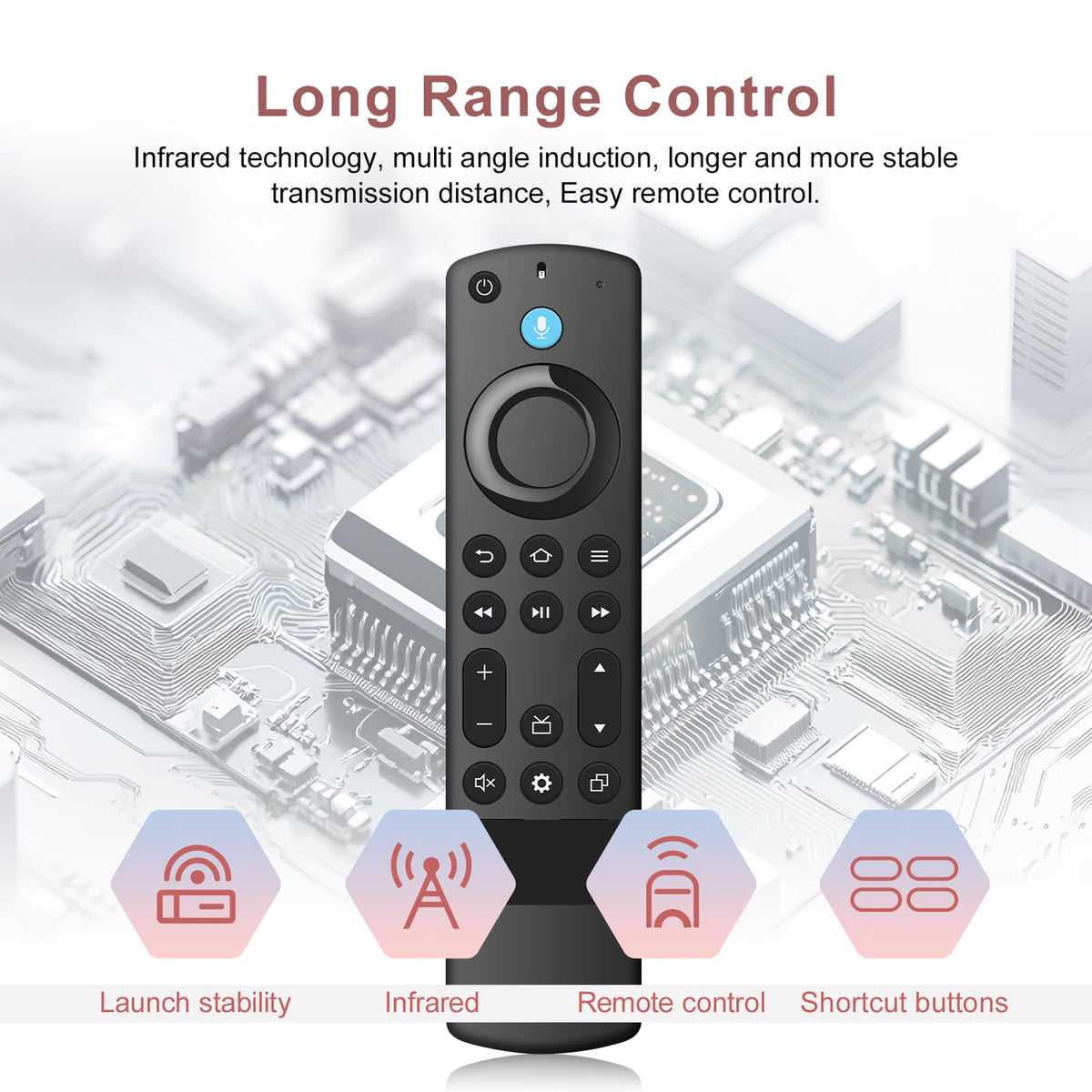 Replacement Remote for Fire TV Stick and Smart TVs with Voice J873