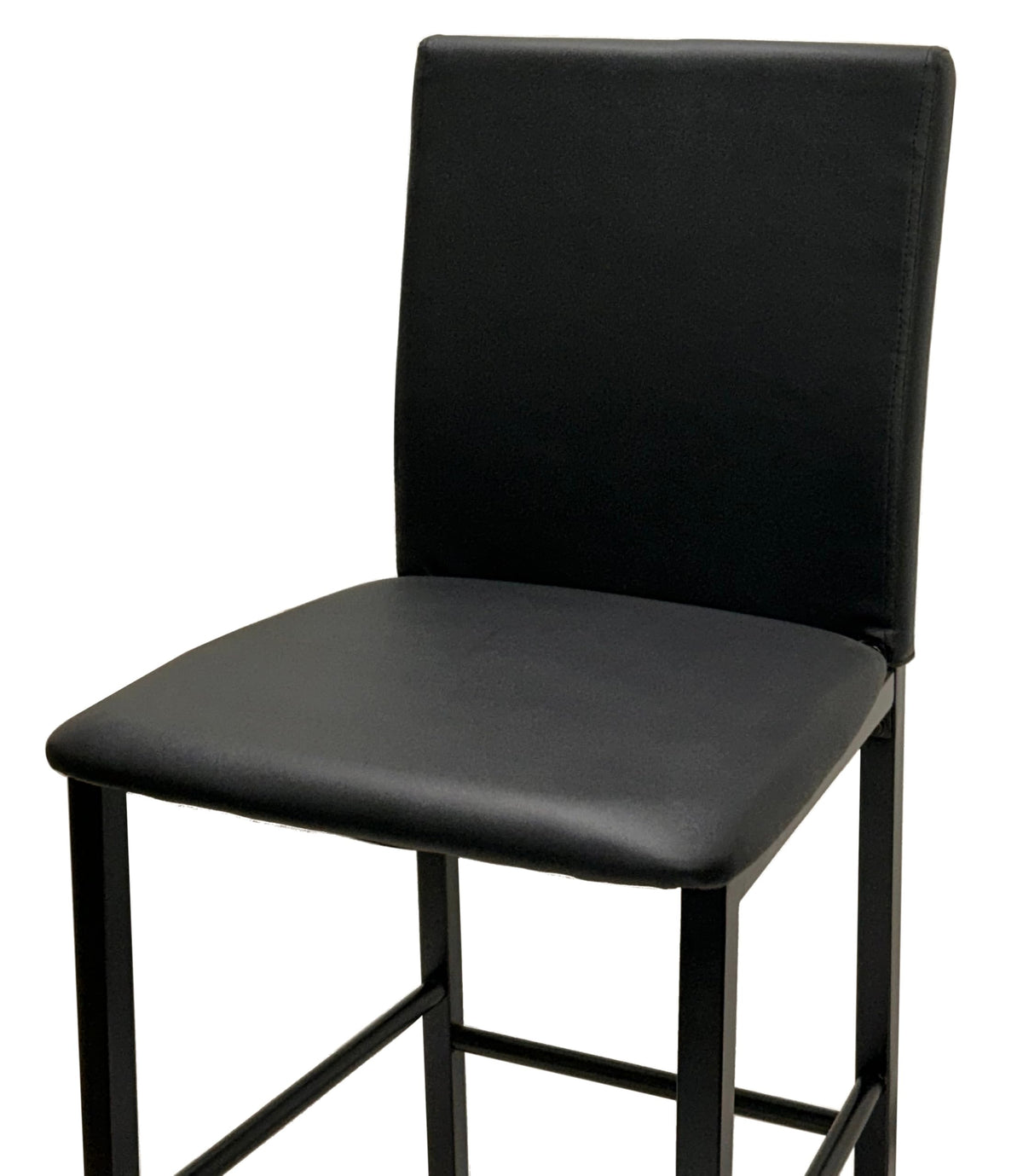 Black Faux Leather Barstools Set of 6 I715